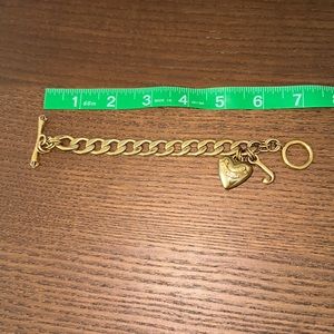 Juicy Couture Vintage Chain Links Heart Bracelet.Rose Gold tone.Made in 2000’s